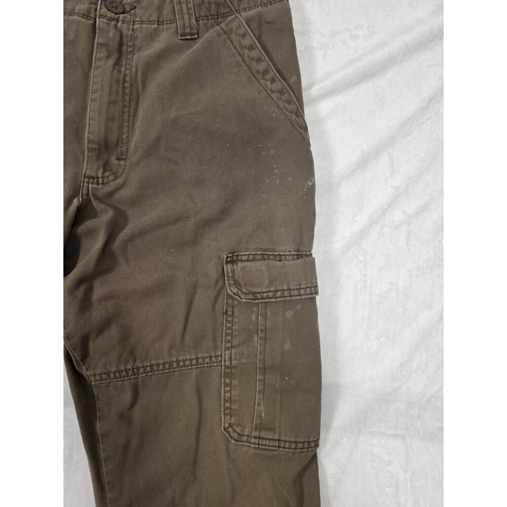Wrangler Men's Brown Relaxed Fit Cotton Twill Cargo Pants Straight Leg - Picture 4 of 13